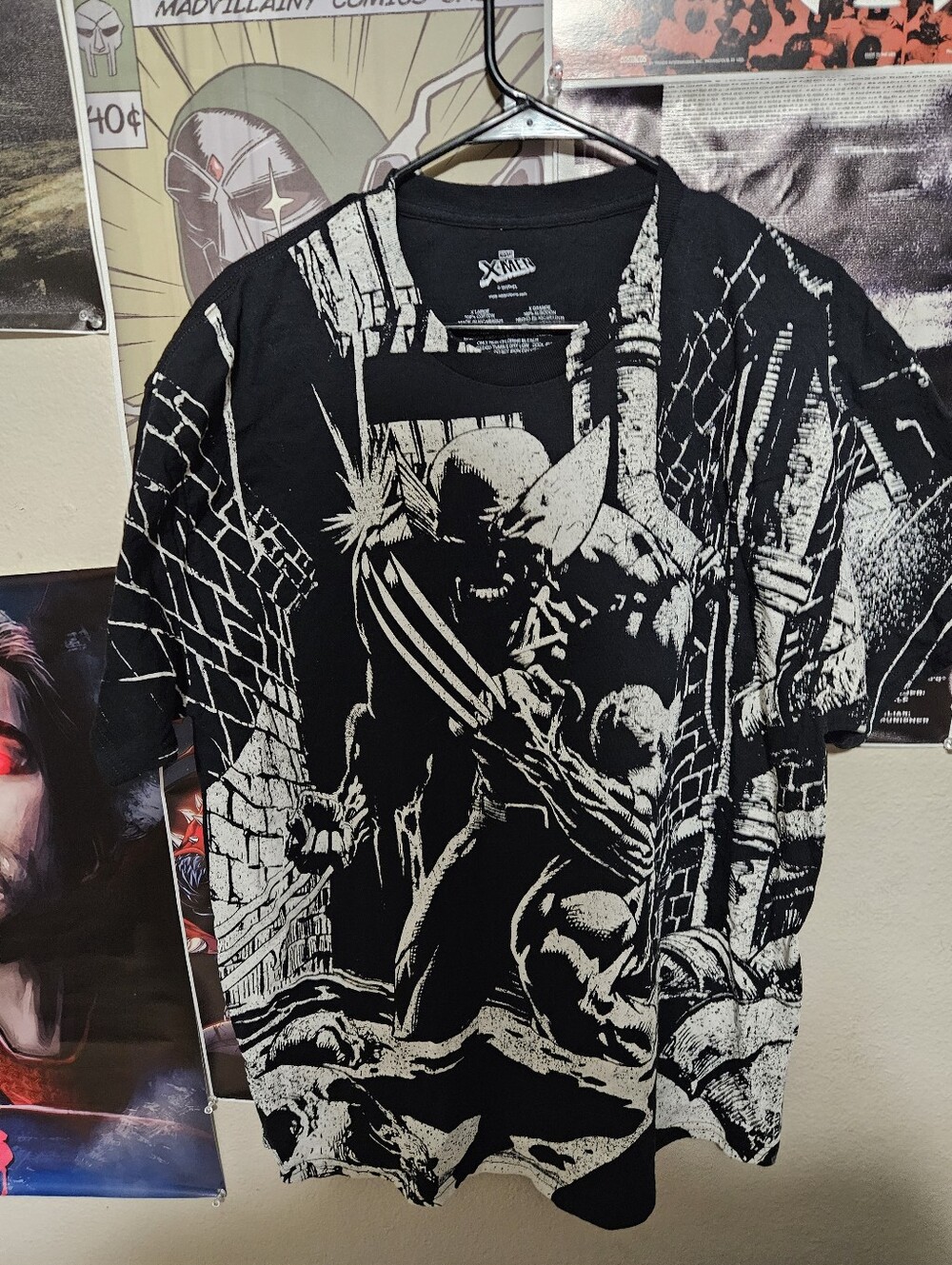 X-Men Wolverine Marvel Y2K AOP TeeSize XLY2K Vintage